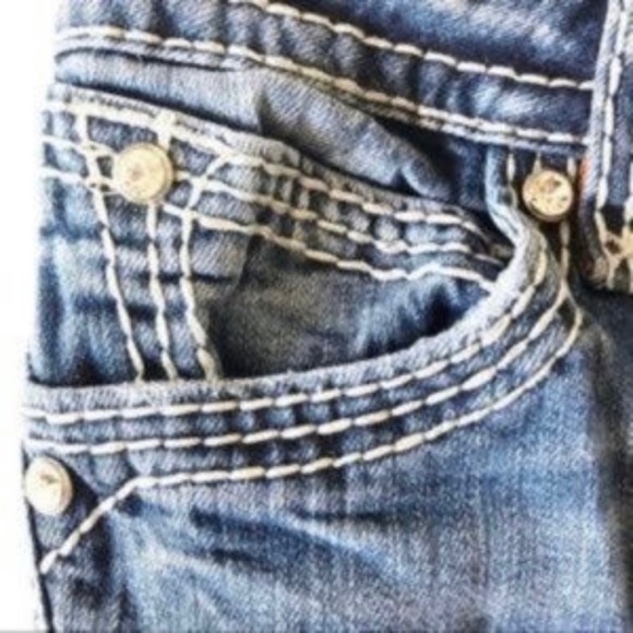 Rock Revival Aida Boot Buckle Distressed Ripped Stretch Jeans - Picture 6 of 8